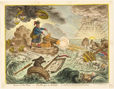 Bruin a csónakjában alkotó: James Gillray
