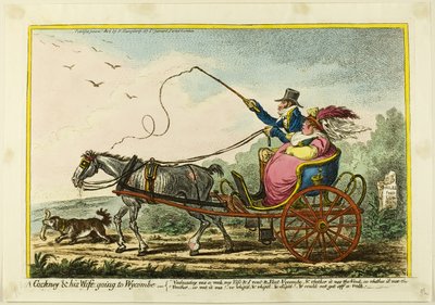 Cockney és felesége Wycombe-ba tartanak alkotó: James Gillray