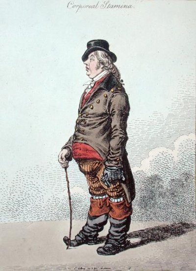 Test állóképessége, kiadta Hannah Humphrey 1801-ben (kézi színezett metszet) alkotó: James Gillray