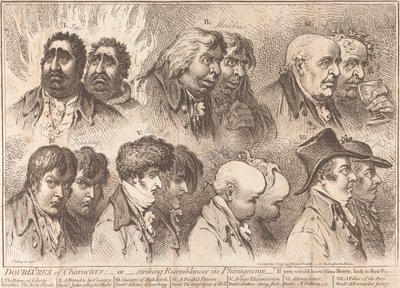 Szereplők hasonmásai alkotó: James Gillray