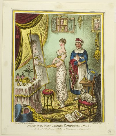 Ruha elkészült, a WC fejlődésének harmadik táblája alkotó: James Gillray