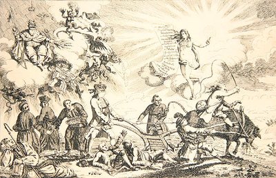 Egyházi és politikai, a nemzet helyzete alkotó: James Gillray