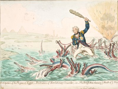 Az egyiptomi pestisjárványok kiirtása, 1798 alkotó: James Gillray