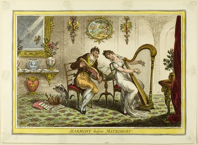 Harmónia a házasság előtt alkotó: James Gillray