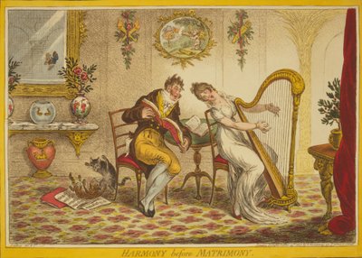 Harmónia a házasság előtt, 1805 alkotó: James Gillray