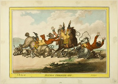 Hounds Throwing Off alkotó: James Gillray
