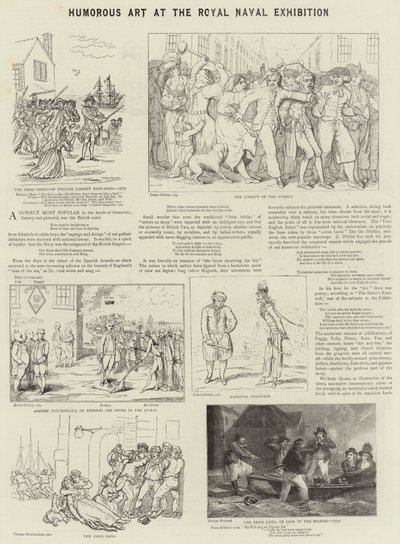 Humoros művészet a Királyi Tengerészeti Kiállításon alkotó: James Gillray