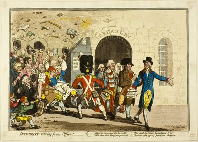 Integritás A hivatalból visszavonuló integritás alkotó: James Gillray