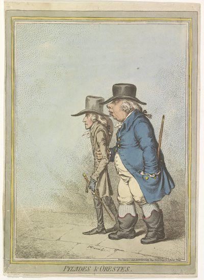 V. Vilmos karikatúrája, 1797 Pylades & Orestes (cím az objektumon) alkotó: James Gillray
