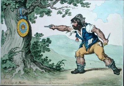 Le Coup de Maitre, Hannah Humphrey adta ki 1797-ben (kézzel színezett rézkarc) alkotó: James Gillray