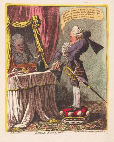 Lordly Elevation, kocsma. 1802 (kézzel színezett metszet) alkotó: James Gillray