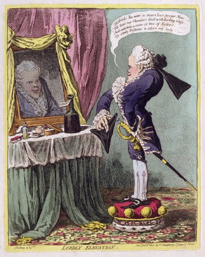 Lordly Elevation, kocsma. Hannah Humphrey, 1802 alkotó: James Gillray