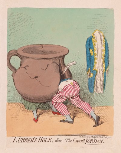 Lubbers Hole, alisa The Crackd Jordan, pub. 1791 (kézzel színezett metszet) alkotó: James Gillray