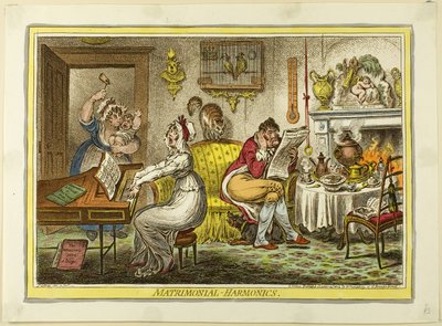 Matrimonial-Harmonics alkotó: James Gillray