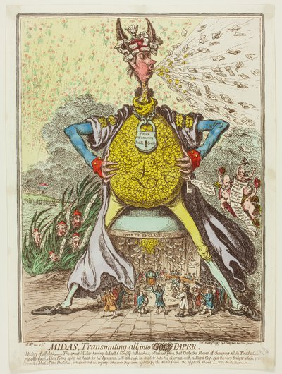 Midas, Mindent átalakít, papírrá alkotó: James Gillray