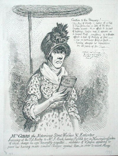 Mrs Gibbs, a Notorious Street Walker & Extorter alkotó: James Gillray
