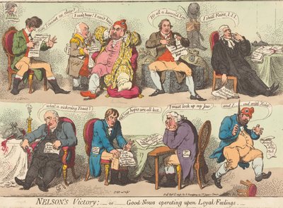 Nelson győzelme - avagy - A hűséges érzelmekre ható jó hírek alkotó: James Gillray