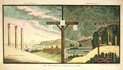 Régi Anglia, Új Franciaország, A kontraszt, kiadta Hannah Humphrey, 1796. alkotó: James Gillray