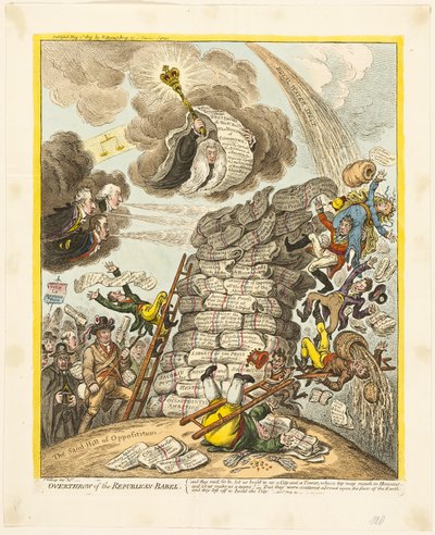 A republikánus-bábel megdöntése alkotó: James Gillray