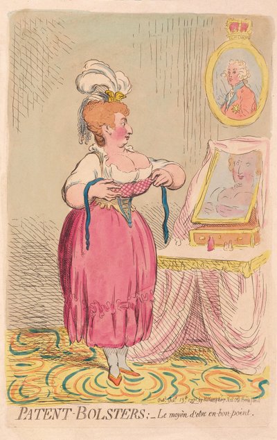 Patent-Bolsters: módja annak, hogy jó formában legyen, kocsma. 1791 (kézzel színezett metszet) alkotó: James Gillray