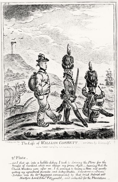 2. tábla, William Cobbett életéből, saját maga írta, kocsma. H. Humphrey, 1809 alkotó: James Gillray