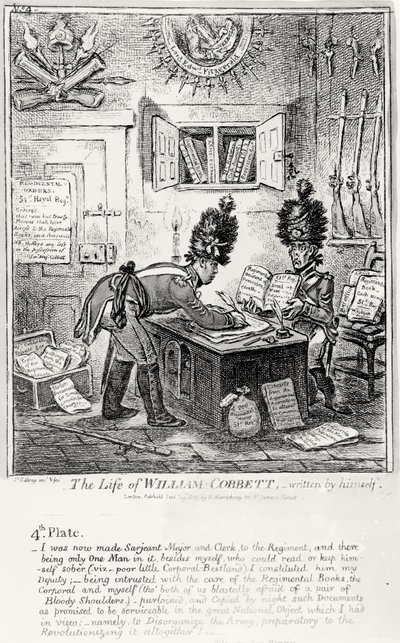 4. tábla, The Life of William Cobbett, saját maga írta, kocsma. H. Humphrey, 1809 alkotó: James Gillray