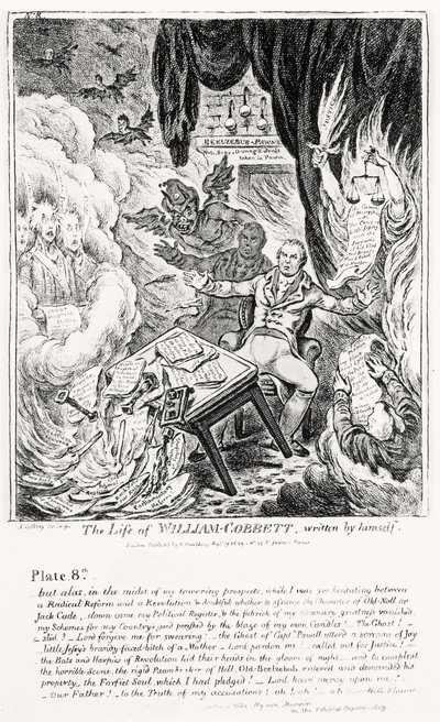 8. tábla, The Life of William Cobbett, saját maga írta, kocsma. H. Humphrey, 1809 alkotó: James Gillray