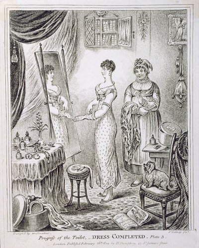 Progress of the Toilet, vagy Dress Completed, Hannah Humphrey adta ki 1810-ben alkotó: James Gillray