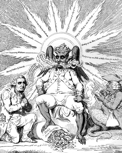 Sátán teljes dicsőségében..., 1792. alkotó: James Gillray