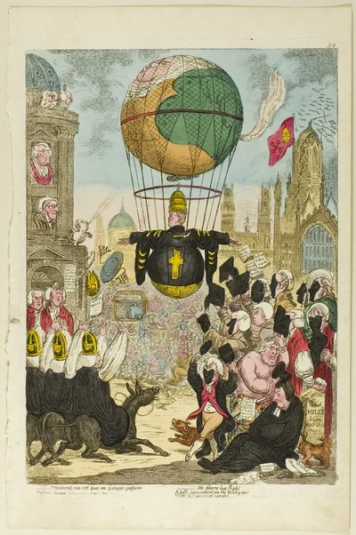 Tentand via est qua me quoque possim tollere humo alkotó: James Gillray