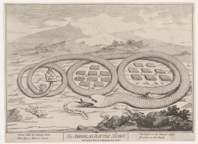 Az amerikai csörgőkígyó, 1782. április 12., 1782. április 12. alkotó: James Gillray.