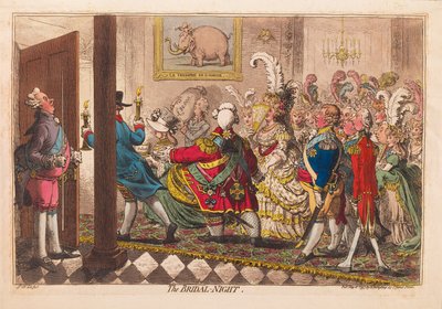 A Menyasszonyi este, kocsma. 1797 (kézzel színezett metszet) alkotó: James Gillray