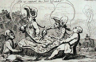 The Dutch Divisions, kiadó: S.W. Fores 1787-ben (rézkarc) alkotó: James Gillray