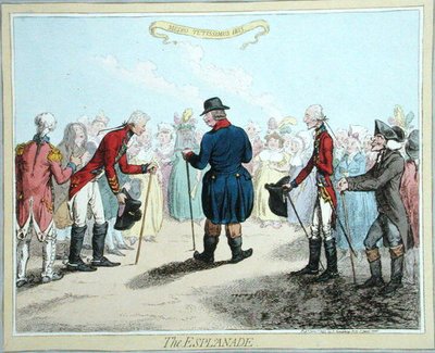 Az Esplanade, Hannah Humphrey 1797-ben (kézzel színezett rézkarc) alkotó: James Gillray