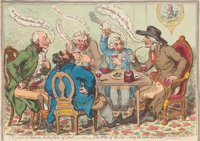 Az értelem lakomája és a lélek árama - vagyis - A kor szellemes elméi felzúgatják az asztalt alkotó: James Gillray