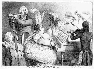 A Pic-Nic Orchestra, James Gilray, 1802 alkotó: James Gillray