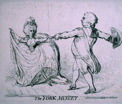 The York Menuet, Hannah Humphrey 1791-ben (rézkarc) alkotó: James Gillray