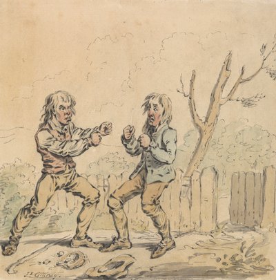 Két férfi a Fisticuffban alkotó: James Gillray