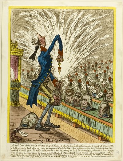 Régi Sherry felbontása alkotó: James Gillray