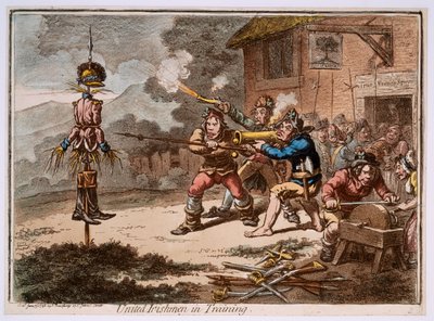 „Egyesült írek edzésben” alkotó: James Gillray