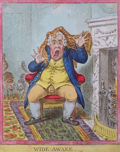 Wide Awake, Hannah Humphrey adta ki 1806-ban (kézzel színezett rézkarc) (lásd még: 189788) alkotó: James Gillray