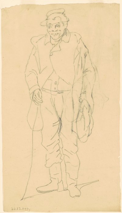 Afroamerikai figura, 1840-1850 körül (grafit) alkotó: James Goodwin Clonney