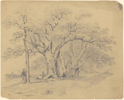 Az öreg tölgyfák mellett alkotó: James Goodwyn Clonney