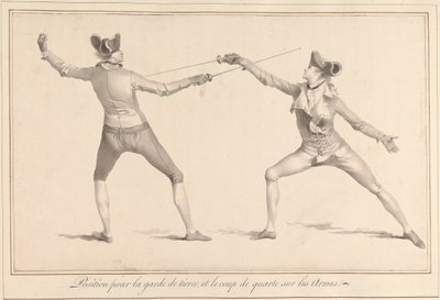 A Garde de Tierce és a Coup de Quarte on the Arms pozíciója alkotó: James Gwin