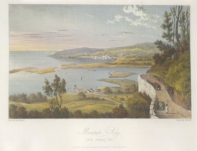 Kilátás a Montego-öbölre a Reading Hillről, illusztráció az „Egy festői túra Jamaica szigetén” című filmből, London alkotó: James Hakewill
