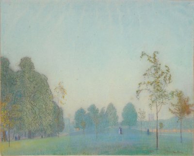 Park jelenet és torony, 1912 alkotó: James Hamilton Hay