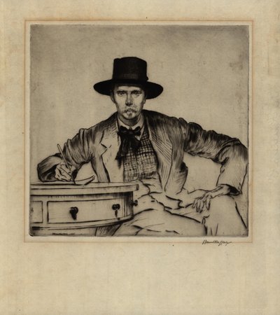 J. Hamilton Hay metsző portréja, 1915 (szárazpontos rézkarc) alkotó: James Hamilton Hay
