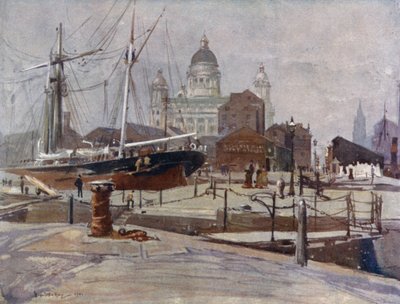 A Dock Board irodái a Canning Graving Dockból alkotó: James Hamilton Hay
