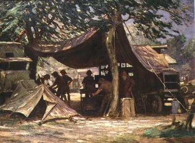 A Motor Transport Repair Workshop, Dél-Afrika alkotó: James Hamilton Mackenzie