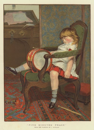 Öt perces béke (chromolitho) alkotó: James Hayllar